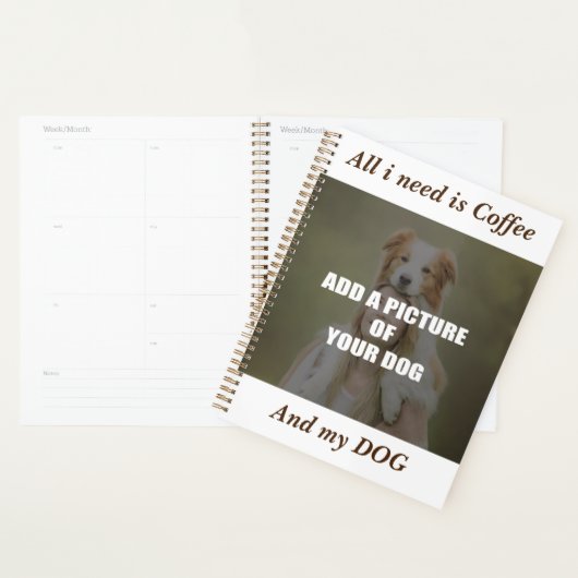 Coffee & my Dog Throw Pillow Planner (Display)