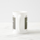 Coffee & my Dog Throw Pillow Porselein Kop (Achterkant)