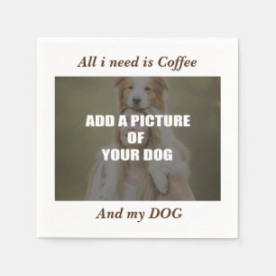 Coffee & my Dog Throw Pillow Servet