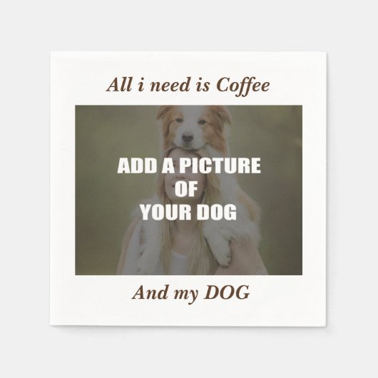 Coffee & my Dog Throw Pillow Servet (Voorkant)