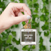 Coffee & my Dog Throw Pillow Sleutelhanger (Hand)