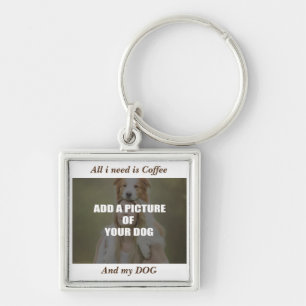 Coffee & my Dog Throw Pillow Sleutelhanger