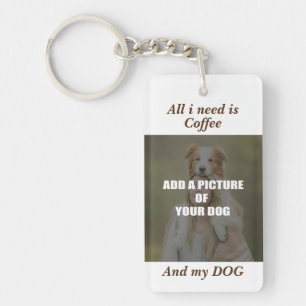 Coffee & my Dog Throw Pillow Sleutelhanger