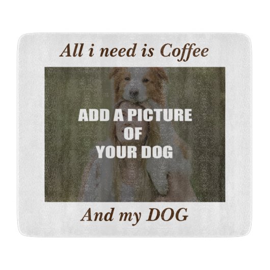 Coffee & my Dog Throw Pillow Snijplank (Voorkant)