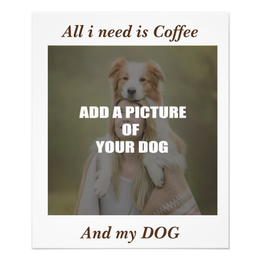 Coffee & my Dog Throw Pillow Speck iPhone Case Foto Afdruk (Voorkant)