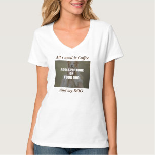 Coffee & my Dog Throw Pillow T-shirt