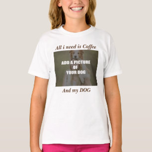Coffee & my Dog Throw Pillow T-shirt
