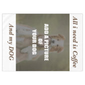 Coffee & my Dog Throw Pillow Tafelkleed (Voorkant (Horizontaal))