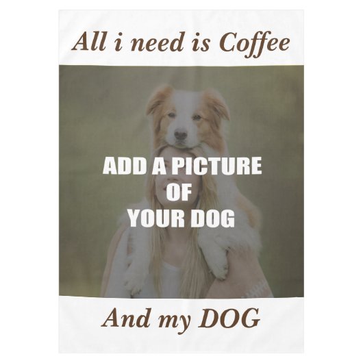 Coffee & my Dog Throw Pillow Tafelkleed (Voorkant)