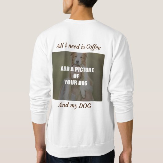 Coffee & my Dog Throw Pillow Trui (Achterkant)