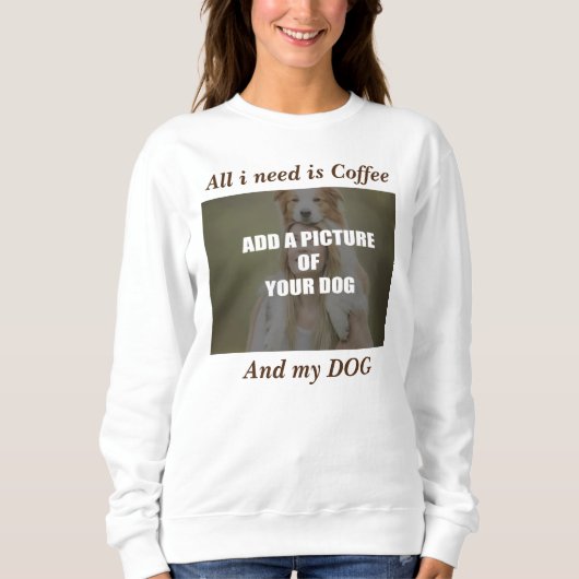 Coffee & my Dog Throw Pillow Trui (Voorkant)