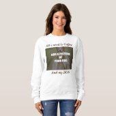 Coffee & my Dog Throw Pillow Trui (Voorkant volledig)