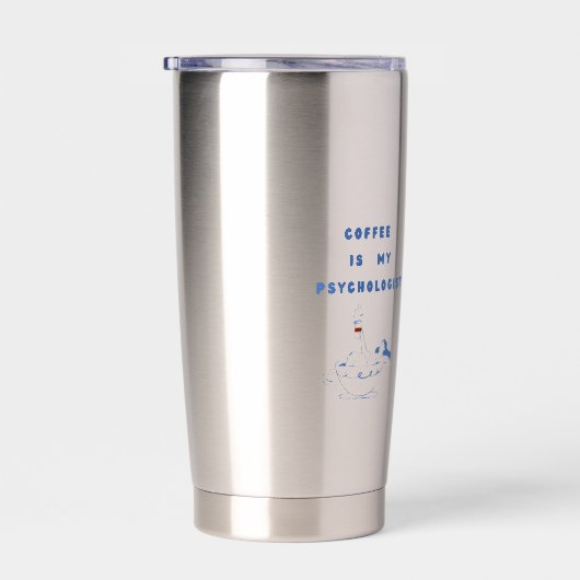 Coffee, My Quiet Therapist Geïsoleerde Drinkbeker (Rechts)