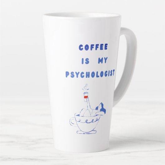 Coffee, My Quiet Therapist Latte Mok (Rechterhoek)
