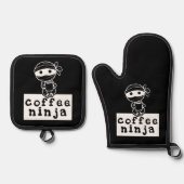Coffee Ninja Ovenwant & Pannenlap Set (Voorkant)