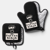 Coffee Ninja Ovenwant & Pannenlap Set (Voorkant / Achterkant)