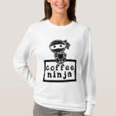 Coffee Ninja T-shirt met lange mouwen (Voorkant)