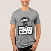 Coffee Ninja Tri-Blend Shirt (Voorkant)