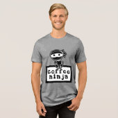 Coffee Ninja Tri-Blend Shirt (Voorkant volledig)