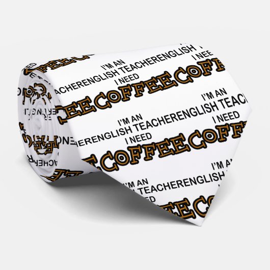 Coffee nodig - Engelse leraar Stropdas (Opgerold)