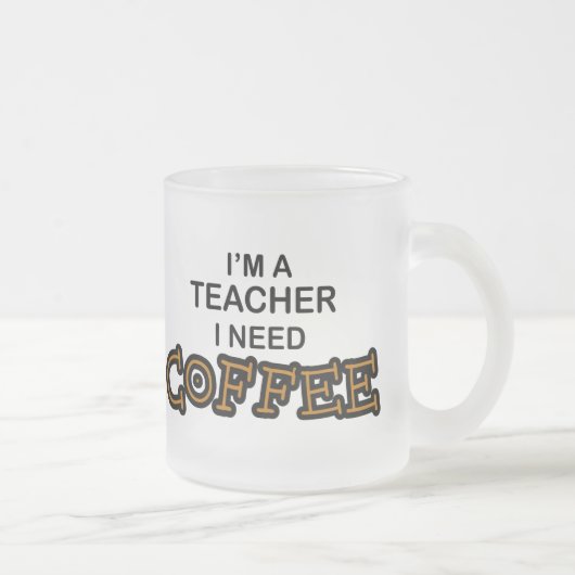 Coffee nodig - Leraar Matglas Koffiemok (Rechts)