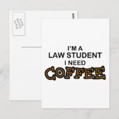 Coffee nodig - Wettelijke student Briefkaart (Voorkant / Achterkant)
