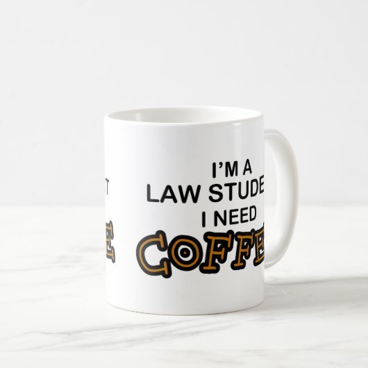 Coffee nodig - Wettelijke student Koffiemok (Voorkant rechts)