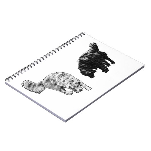 Coffee-Nook Dots — Retriever Duo Notitieboek (Linkerzijde)