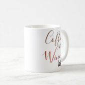 Coffee Now Wine Later Handgeschreven Mok Gift (Voorkant rechts)