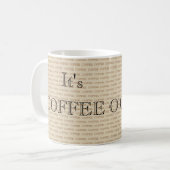 Coffee O-klok patroon Koffiemok (Voorkant links)