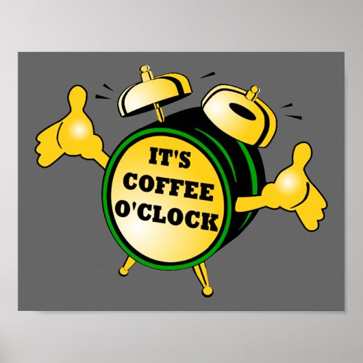 Coffee O-klok Poster (Voorkant)