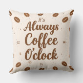 Coffee O'Clock Kussen - Grappige Coffee Tijd Deken (Achterkant)