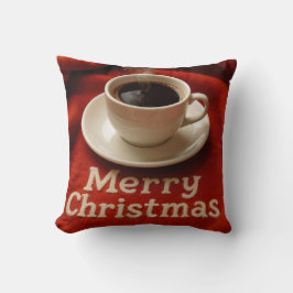 Coffee On a Merry Christmas Blanket Kussen