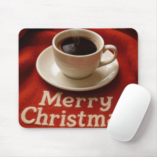 Coffee On a Merry Christmas Blanket Muismat (Met muis)