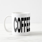COFFEE ON CALL Typografie Grappige Humor Koffiemok (Links)