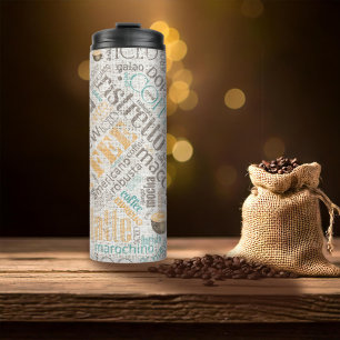 Coffee op jute wolk teal ID283 Thermosbeker