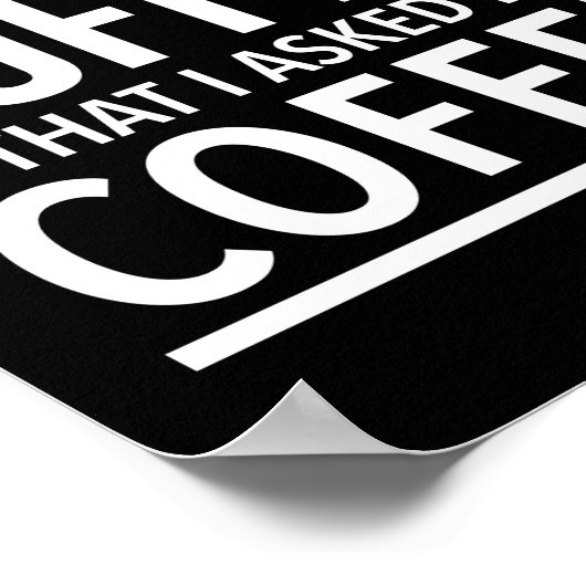 Coffee opinion grappig citaat wit poster (Hoek)