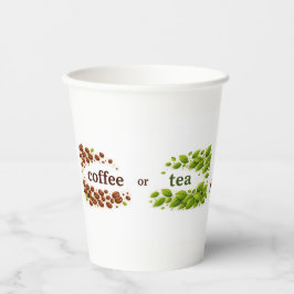 Coffee or Tea  Papieren Bekers