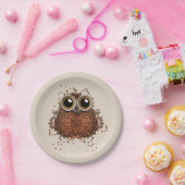 Coffee Owl papier borden Papieren Bordje (Feest)
