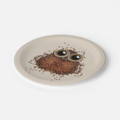 Coffee Owl papier borden Papieren Bordje (Gekanteld)