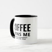 Coffee Owns Me Mok - Een sarcastisch citaat (Voorkant links)