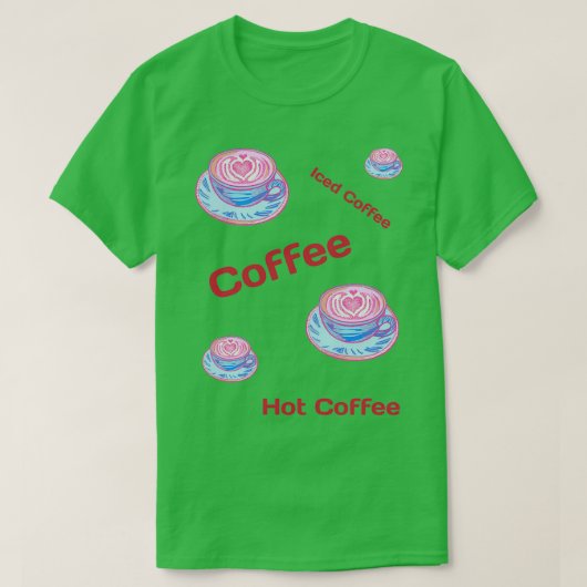 Coffee pack cups pastel cappuccino t-shirt (Design voorkant)