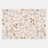 Coffee Party Gift Wrapping Paper Set van 3 (Voorkant 2)