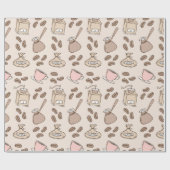 Coffee Party Gift Wrapping Paper Set van 3 Cadeaupapier (Vlak)