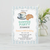 Coffee pastry party invitation kaart (Staand voorkant)