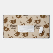 Coffee pattern bureaumat (Keyboard & Muis)