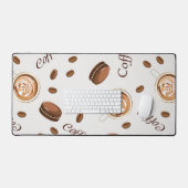 Coffee pattern bureaumat (Keyboard & Muis)