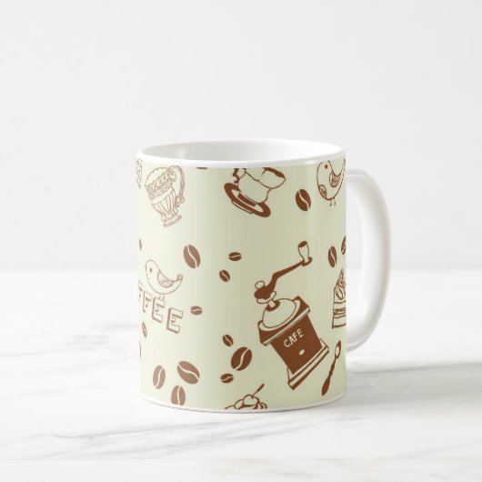 Coffee pattern koffiemok (Voorkant rechts)