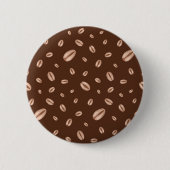 Coffee pattern ronde button 5,7 cm (Voorkant)