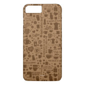 Coffee Pattern Square Case-Mate iPhone Case (Achterkant)